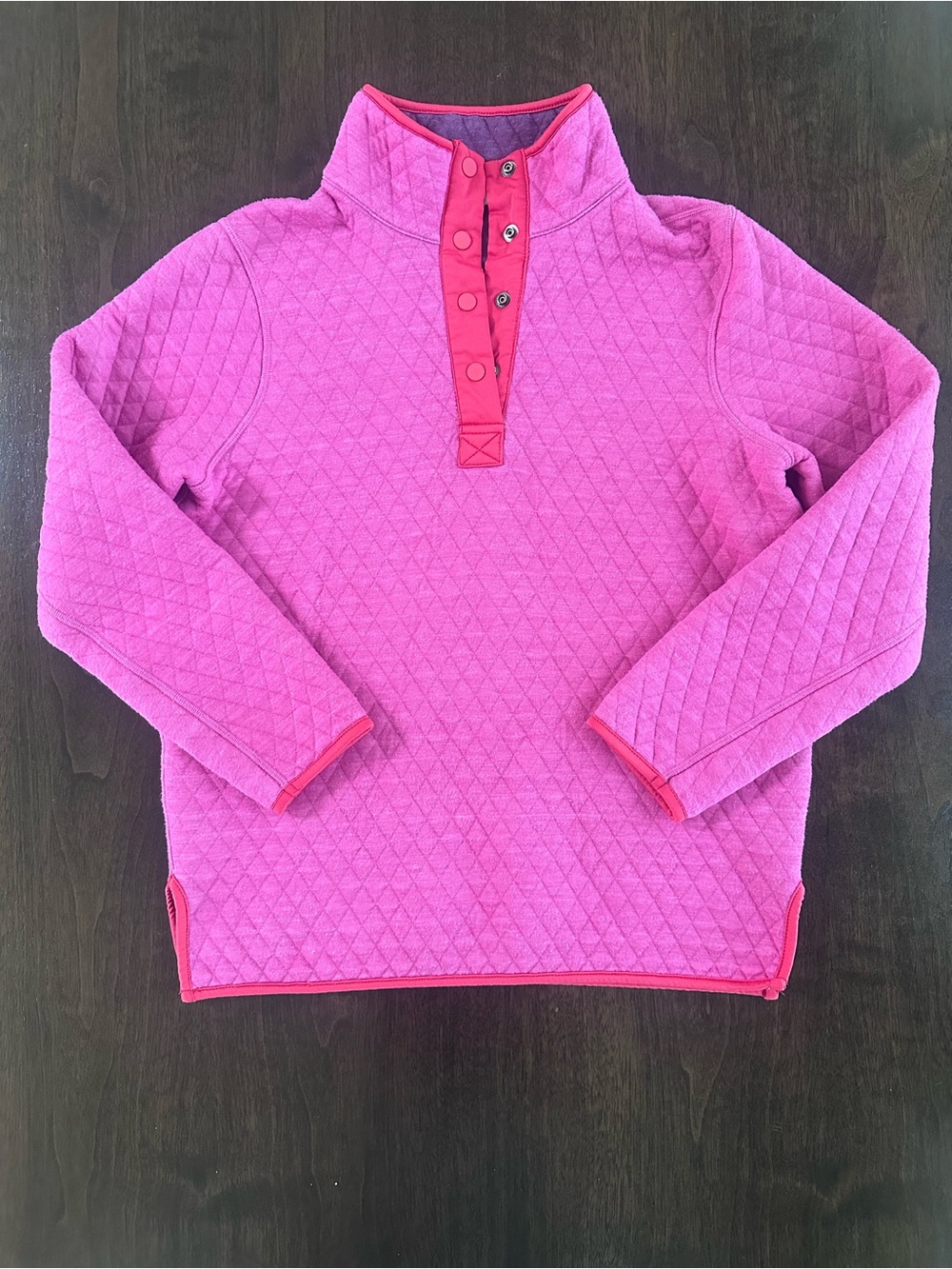 Marine Layer Women’s Corbet Quilted Reversible Pullover Pink Purple XS